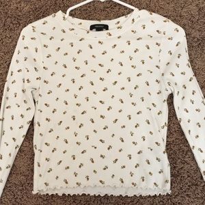 long sleeve flowered shirt